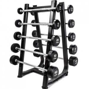 Future Premium Straight Rubber Barbell Set & Rack 10 - 45kg