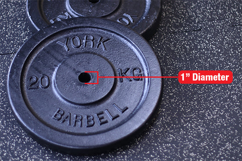 York Cast Iron 1" Weight Plates - Image 2