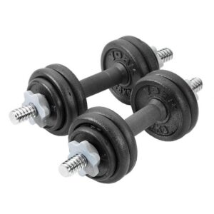 York 15 KG Black Cast Iron Dumbbell Set
