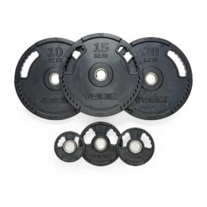 York Barbell G2 Rubber Thin Line Olympic Weight Plates