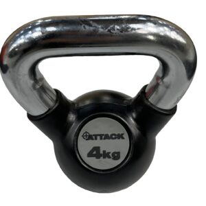 Attack Fitness Chrome Handle Rubber Kettlebells