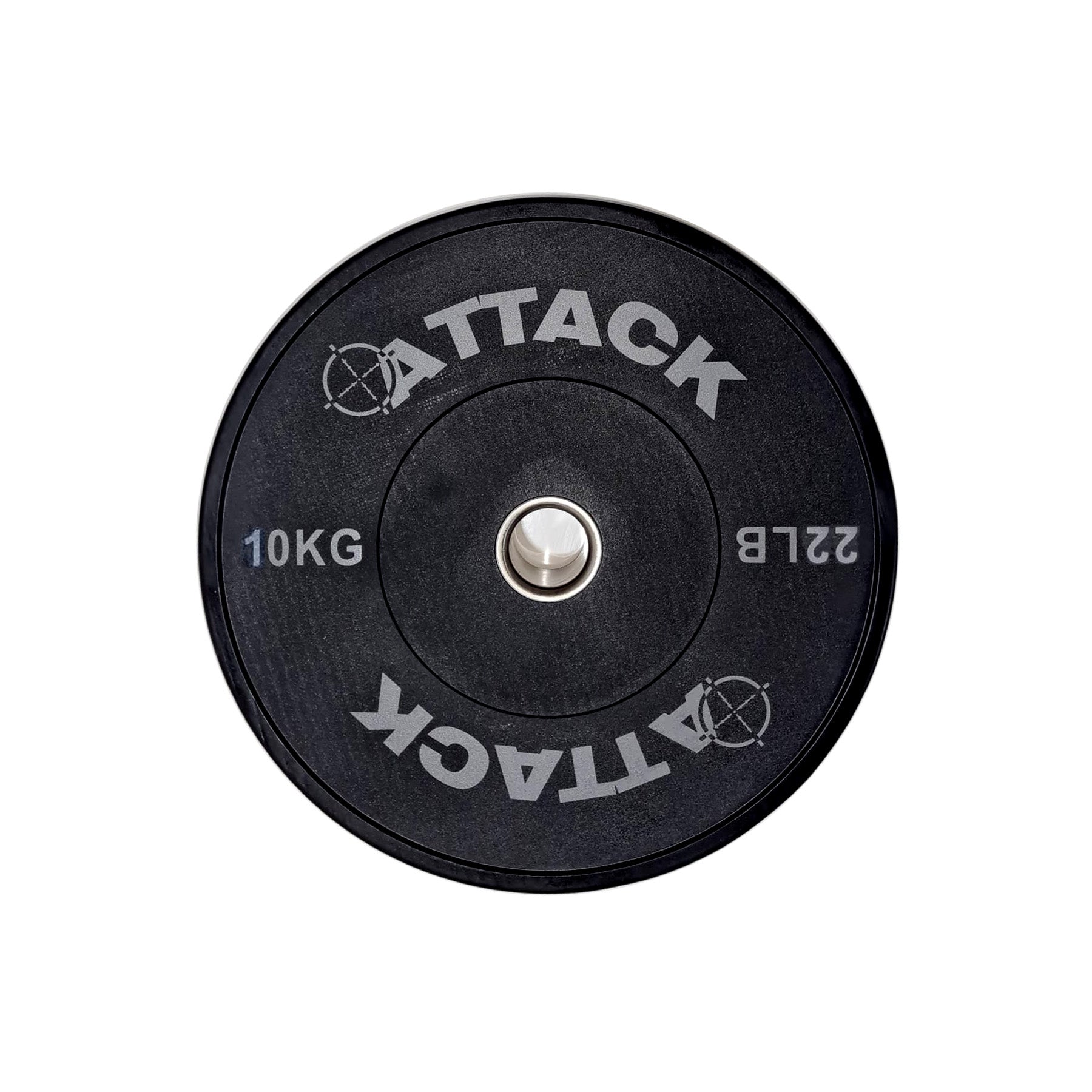 Attack Strength Olympic Solid Rubber Black Bumper Plates - Image 3