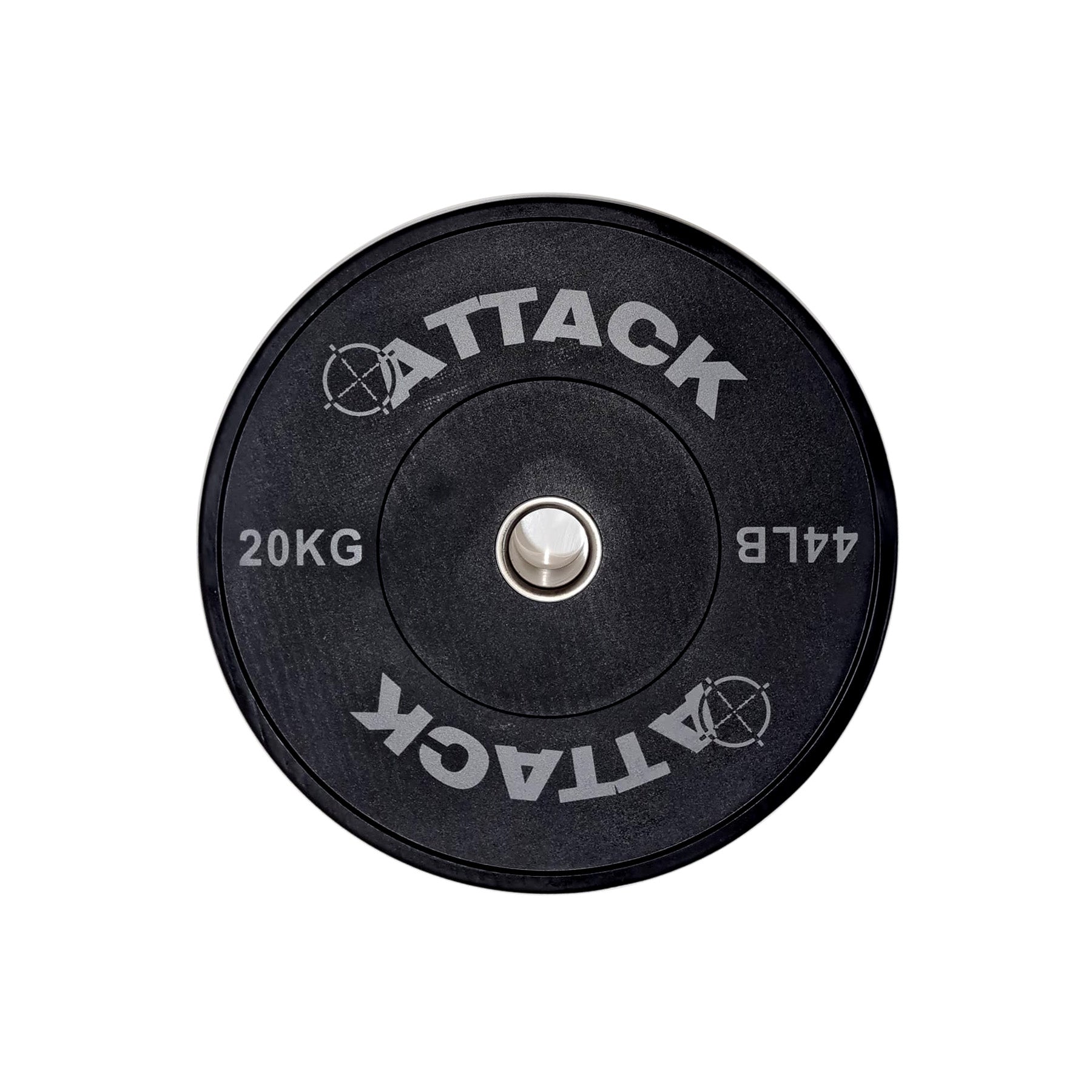 Attack Strength Olympic Solid Rubber Black Bumper Plates - Image 6