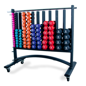 Jordan Ignite Neoprene Studio Dumbbell Sets with Rack