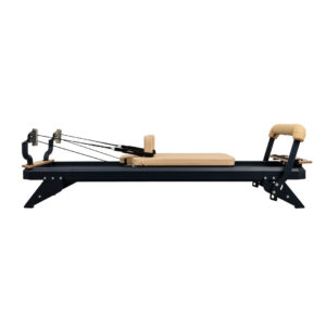 Hegren Talma 62 Pilates Reformer - Dark Blue Frame / Beige Upholstery