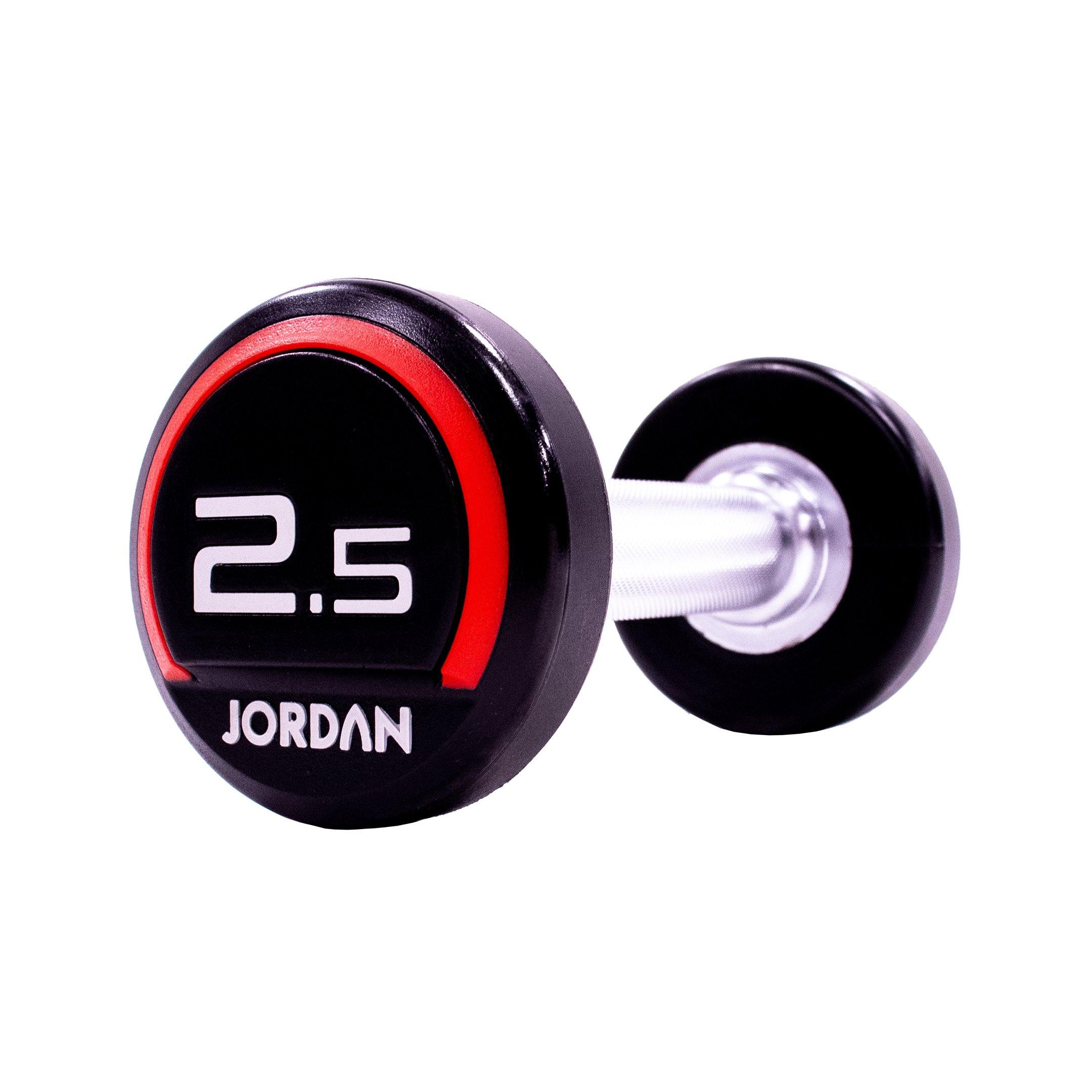 Jordan Premium Urethane Dumbbell Set 2.5-62.5kg with Horizontal Racks - Image 8