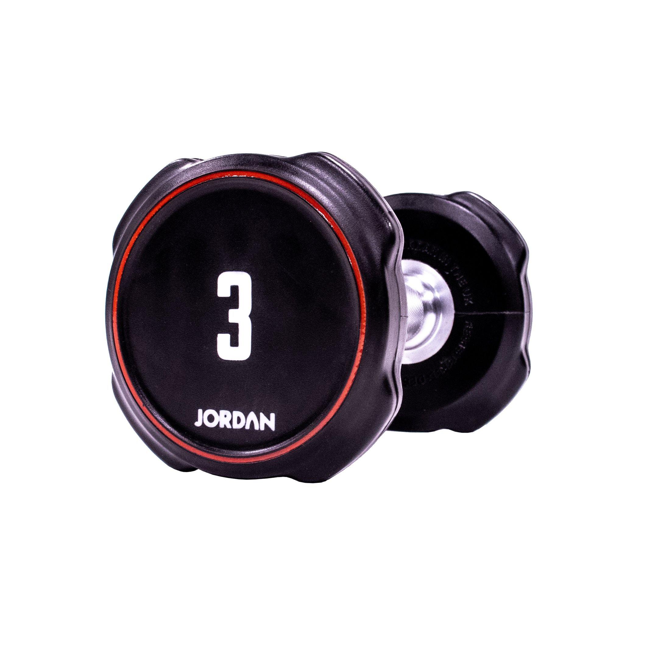 Jordan Ignite V2 Urethane Dumbbells 1-10kg Set with Vertical Rack - Image 4