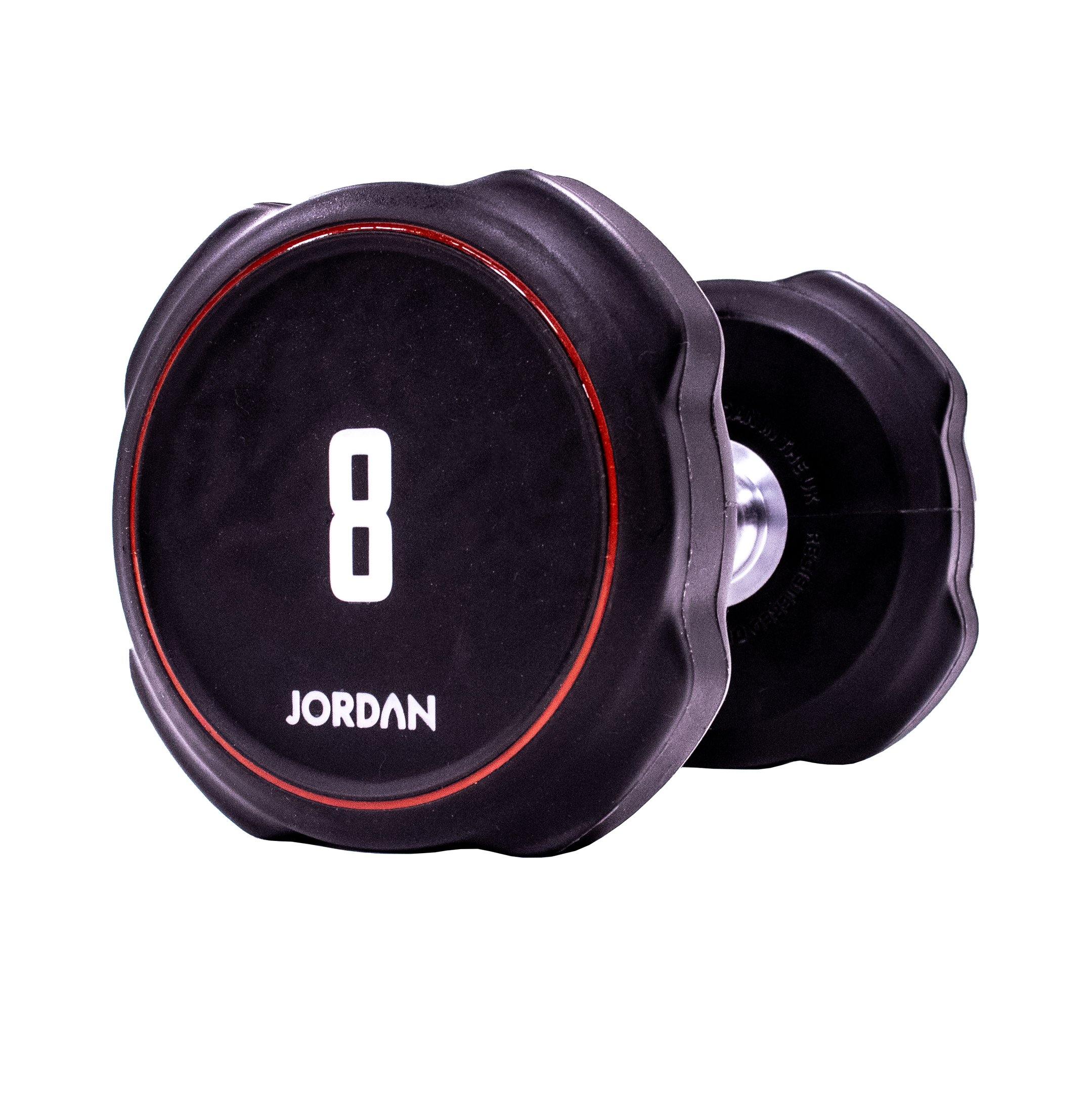 Jordan Ignite V2 Urethane Dumbbells 1-10kg Set with Vertical Rack - Image 9