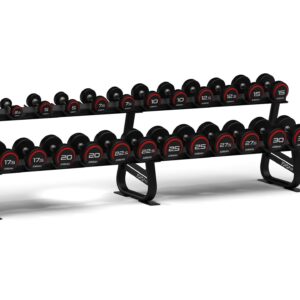 Jordan Premium Urethane Dumbbell set - 2.5-30kg with Horizontal Rack