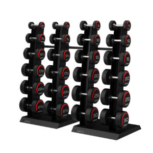 Jordan Classic Rubber Dumbbell set 2.5-30kg Double Vertical Rack