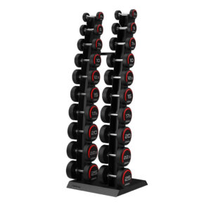 Jordan Classic Rubber Dumbbell set 2.5-25kg with Vertical Rack