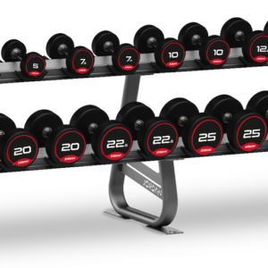 Jordan Classic Rubber Dumbbell set 2.5-30kg with 12 Pair Horizontal Rack