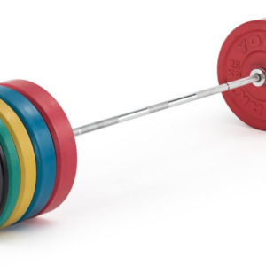York Barbell 170 KG Olympic Coloured Rubber Bumper Plate Training Set