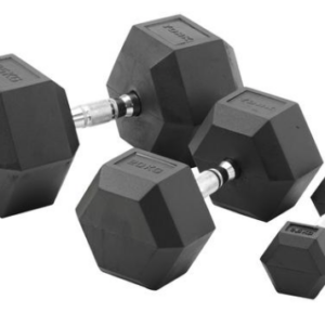 York Barbell 2.5 KG - 35 KG Rubber Hex Dumbbell Pack