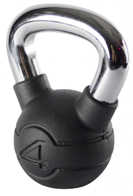 Jordan Black Rubber Covered Kettlebell with Chrome Handle (up to 24kg) - Image 10