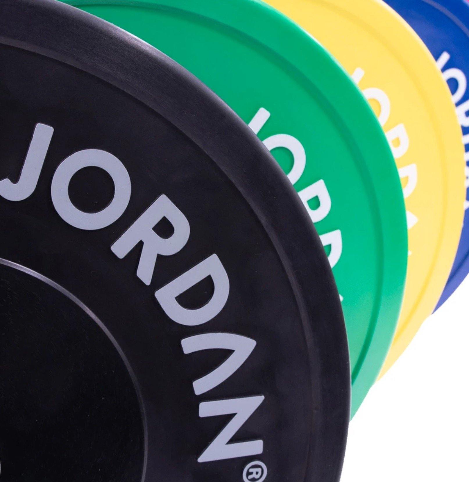 Jordan HG Coloured Rubber Bumper Plates set - 150kg - Image 7