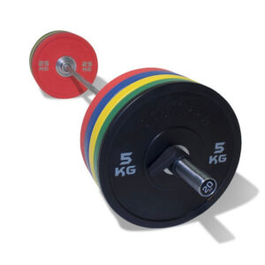 Physical Company PU Competition Bumper Plate Barbell Set - 150kg