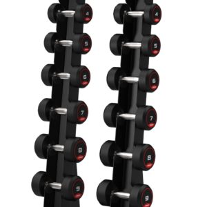 Jordan Classic Rubber Dumbbell set 1-10kg with Vertical Rack