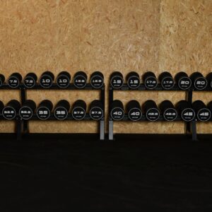 Swiss Barbell Urethane Dumbbell Set 2.5kg-50kg with Rack