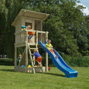Blue Rabbit Beach Hut Wooden Play Tower