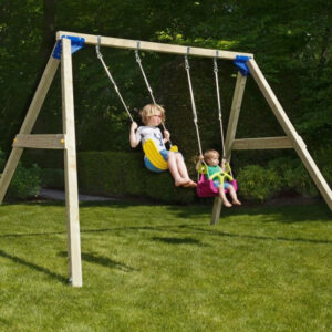 Blue Rabbit Wooden Free Swing