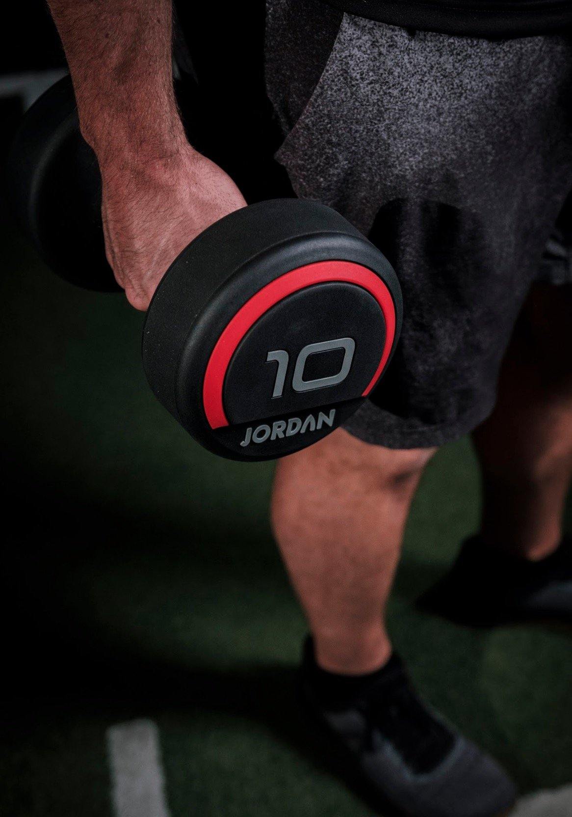 Jordan Premium Urethane Dumbbell set - 2.5-25kg with Horizontal Rack - Image 3