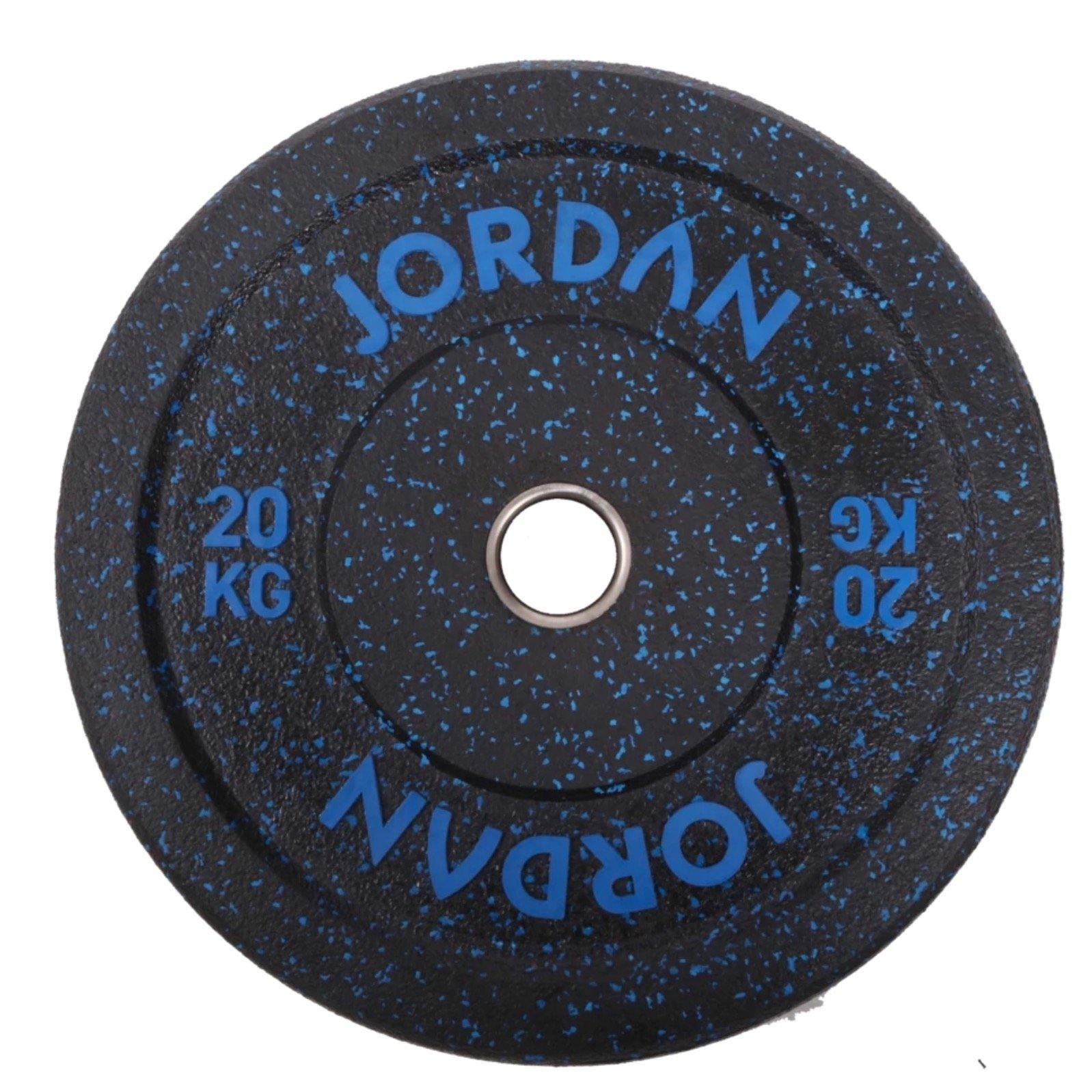 Jordan HG Black Rubber Bumper Plate - Coloured Fleck - 150kg Set - Image 2