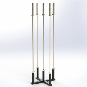 Trigon Vertical Olympic Bar X Holder (Holds 5 Bars)