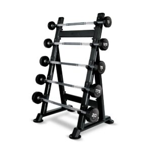 Physical Company 5 PU Barbells Set with Rack