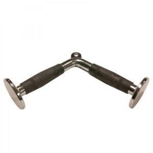 MYO Strength Cable Attachment - Angled Press Down Bar with End Plates - PU Grips