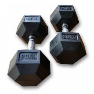 MYO Strength Rubber Hex Dumbbells - Pairs