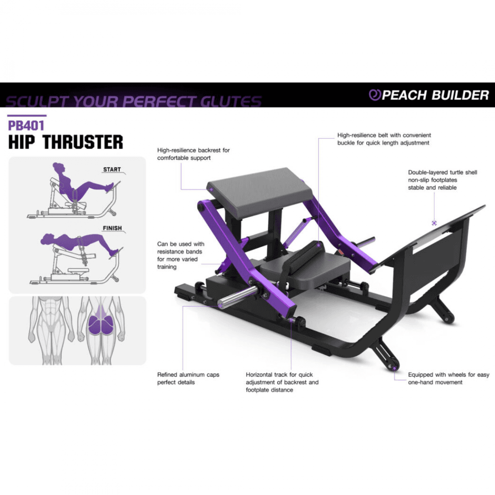 Peach Builder Plate Loaded Hip Thrust / Glute Drive - Image 2