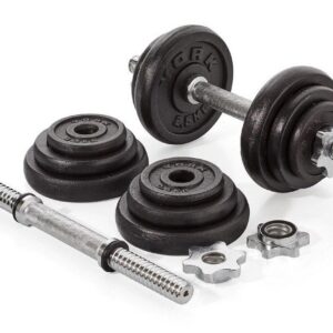 York 20kg Black Cast Iron Dumbell Set