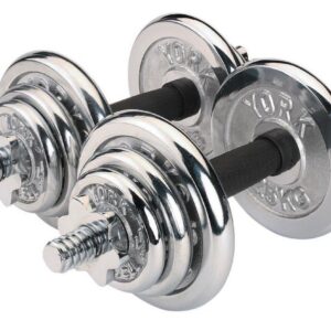 York Fitness 20 KG Chrome Dumbbell Set