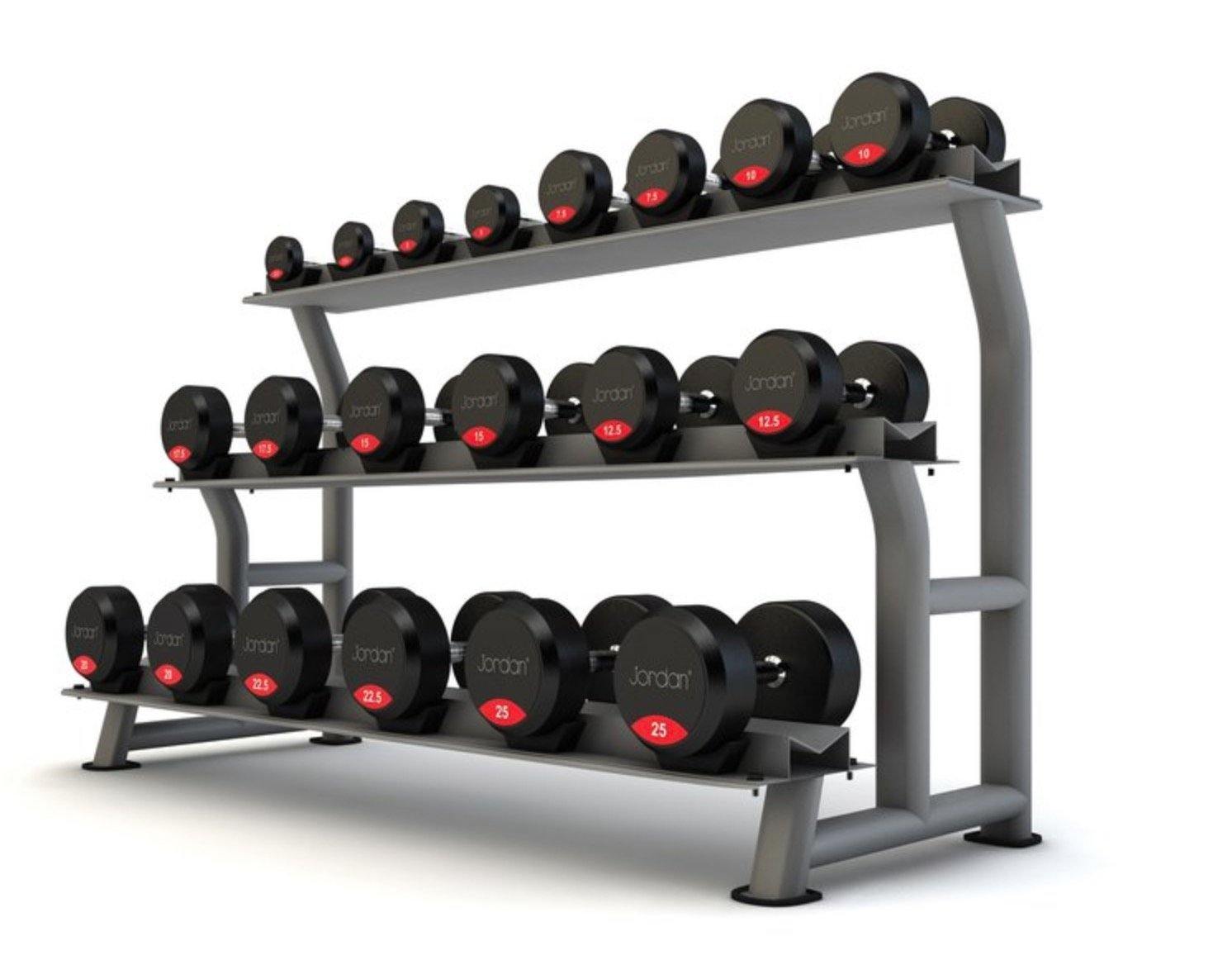 Jordan Dumbell Rack Oval Frame (10 Pair - 3 Tier) - Image 5
